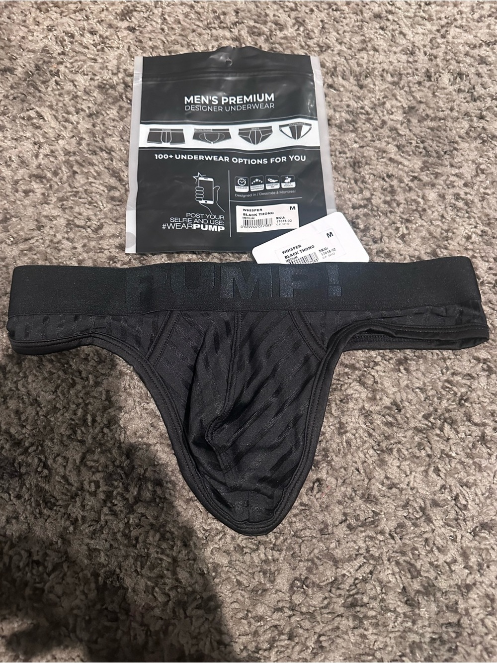 Men's Pump black Whisper Thong